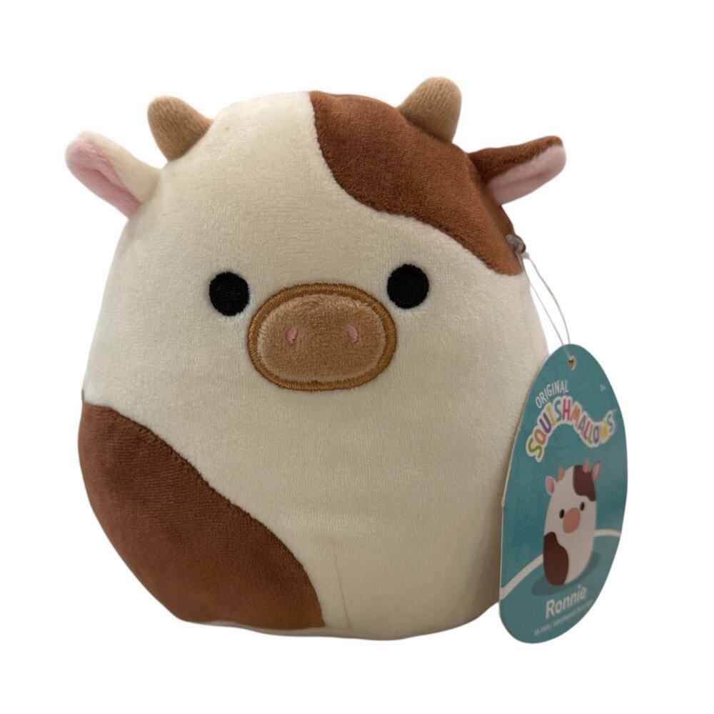 Squishmallow RONNIE The Cow 6” Plush New Kellytoy
